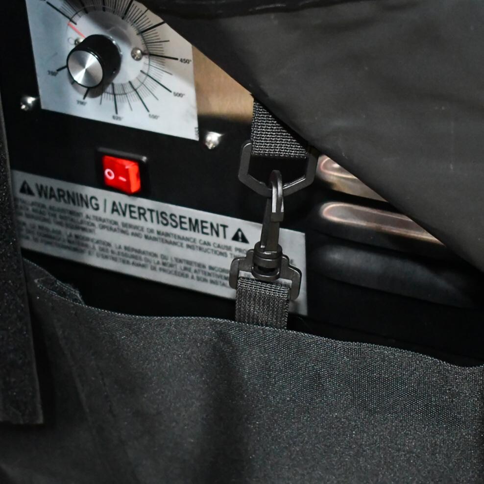 Chicago Brick Oven CBO-750-MB-CVR Cover for CBO-750 Mobile Stand Wood-Fired Pizza Ovens - Clip Attached - Detail thumbnail