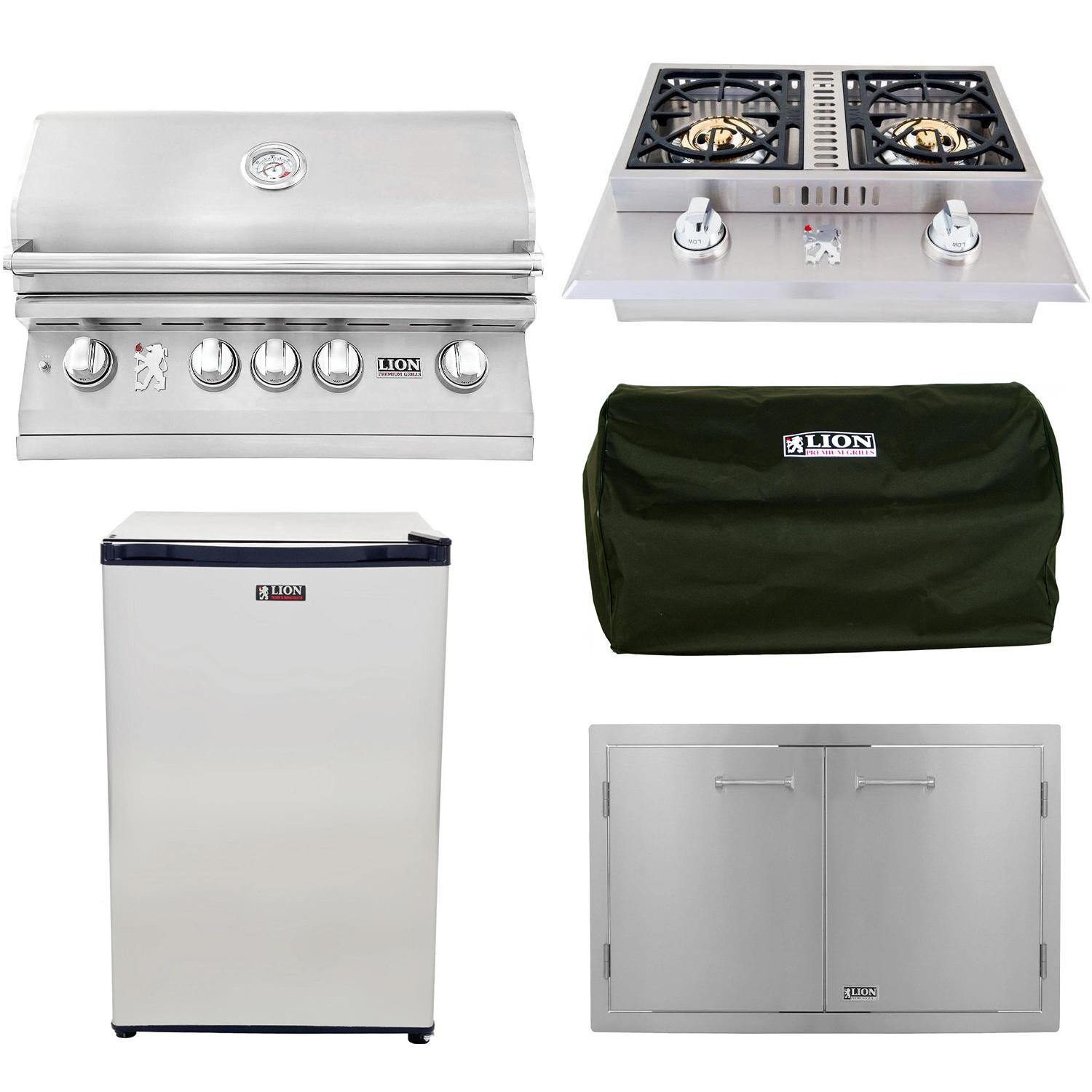 Lion L75000 4-Piece 32-Inch Propane Gas Outdoor Kitchen Package - 75625-4PC