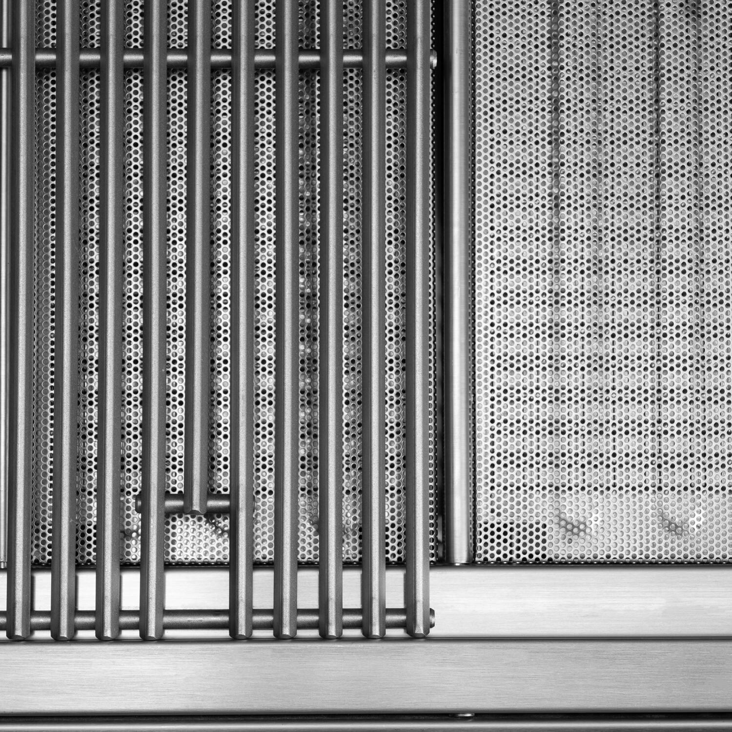 Blaze - BLZ-SGFT-316 (5) - Marine Grade Perforated Flame Tamer Set For Premium LTE & Traditional 40-Inch 5-Burner Gas Grills - Closeup In Grill W/ Grill Grates