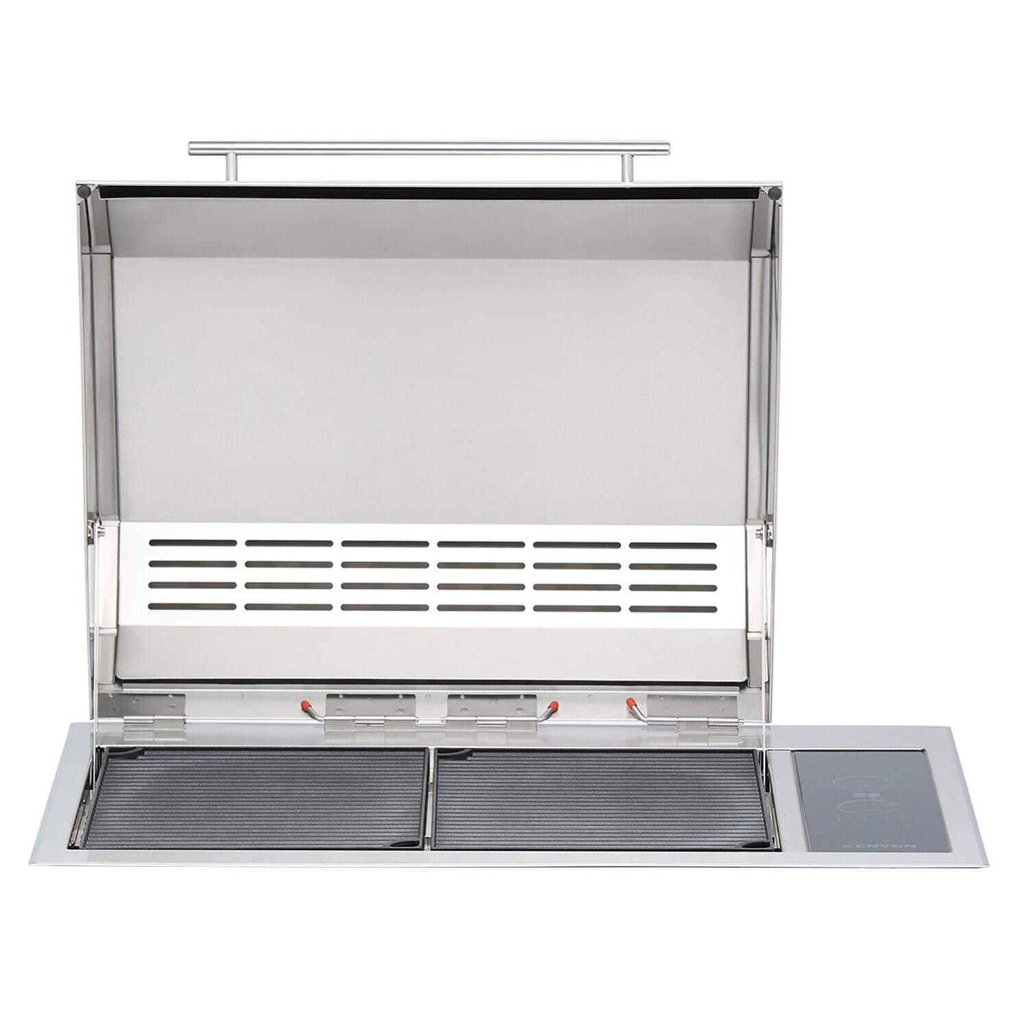 Kenyon Texan Two Zone Single Lid Built-In 240V Electric Grill W/ Lite Touch Control & No Mounting Holes - B70421WH