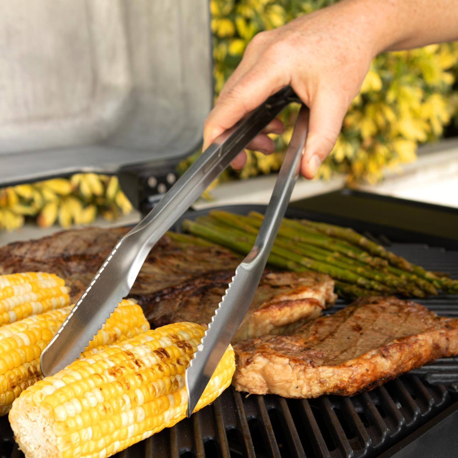 Everdure HBTOOLPDQ3 3-Piece Tool Kit - Tongs In Use thumbnail