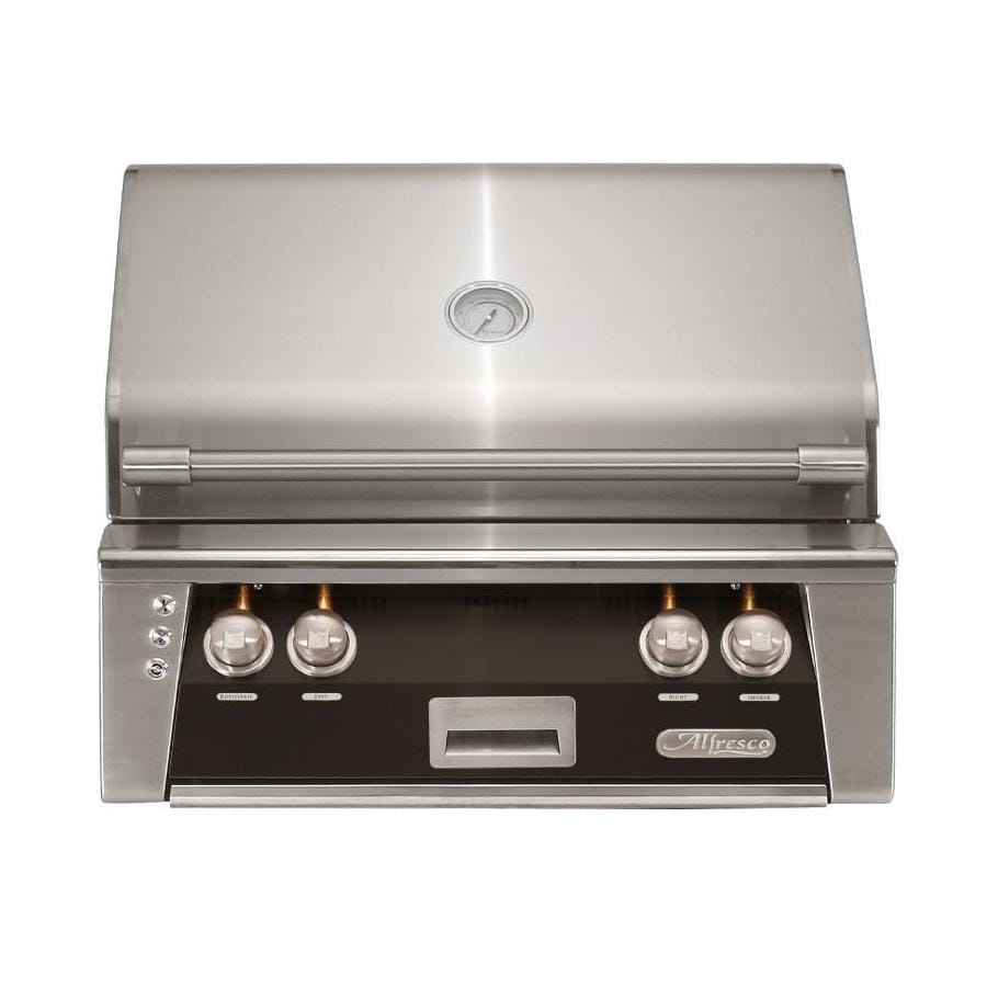Alfresco ALXE 30-Inch Built-In Propane Grill With Sear Zone And Rotisserie in Jet Black Matte - ALXE-30SZ-LP-SM9005