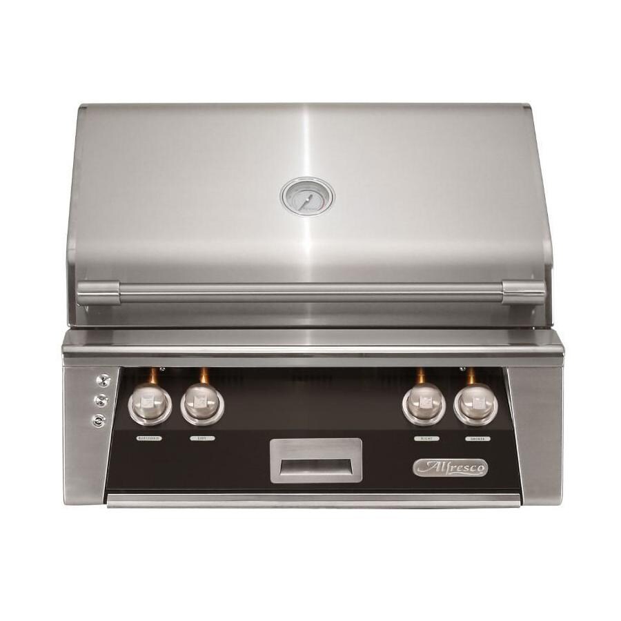 Alfresco ALXE 30-Inch Built-In Natural Gas Grill With Rotisserie in Jet Black Matte - ALXE-30-NG-SM9005