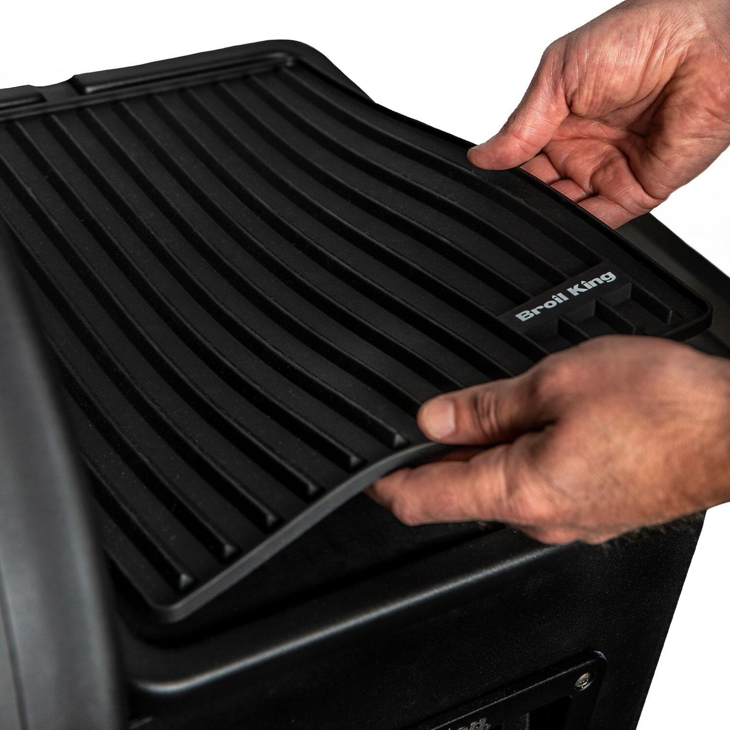 Broil King 60007 Regal Pellet Magnetic Side Shelf Mat - Assembly - White Background thumbnail