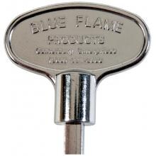 Blue Flame 12 Inch Universal Size Fireplace Key - Chrome image