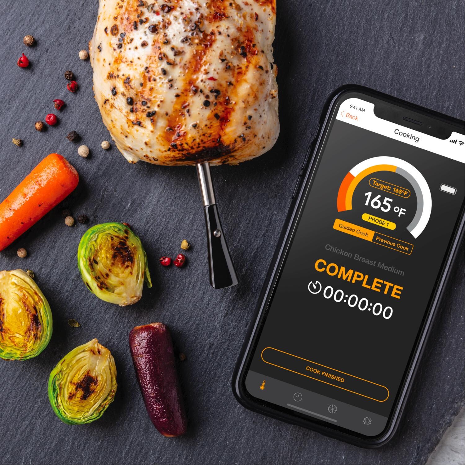 Maverick BT-30 STAKE Wireless Food Probe Thermometer - In Use thumbnail