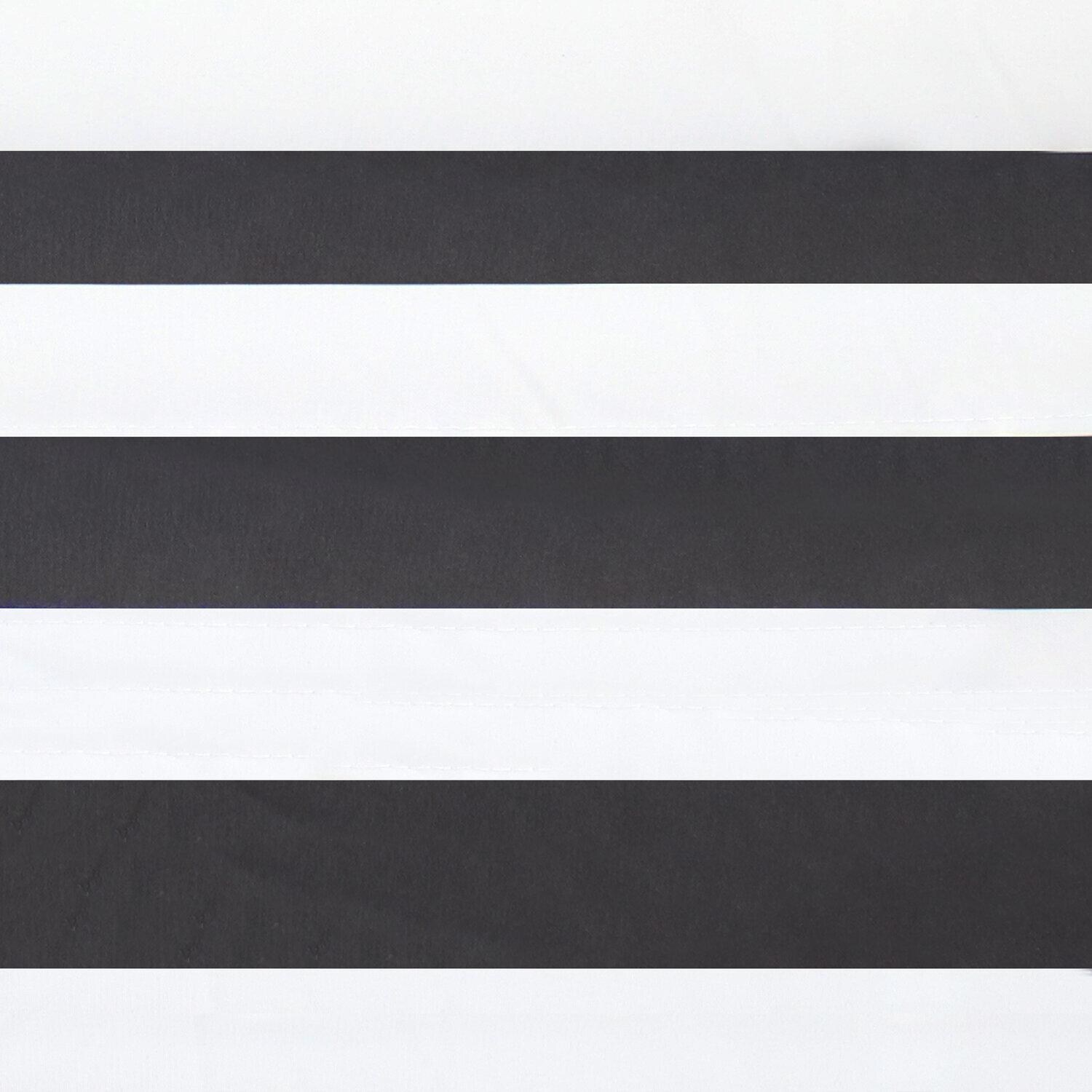 Ultimate Patio Quilted Double Hammock w/ Pillow - Black and White Stripe - Color Swatch thumbnail