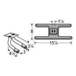 Cast Iron H Twin, Centered, 1.25 Inch Offset Burner 20502-708LR