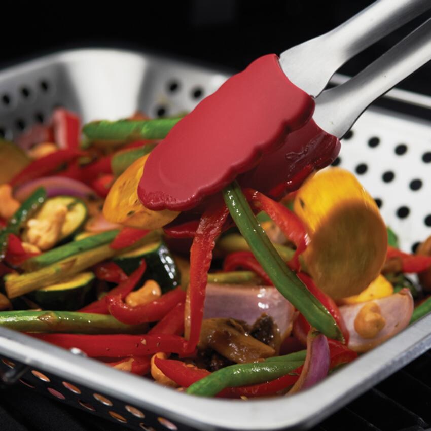 GrillPro Stainless Steel Square Wok Grill Topper - 96321 - Vegetables - Lifestyle thumbnail