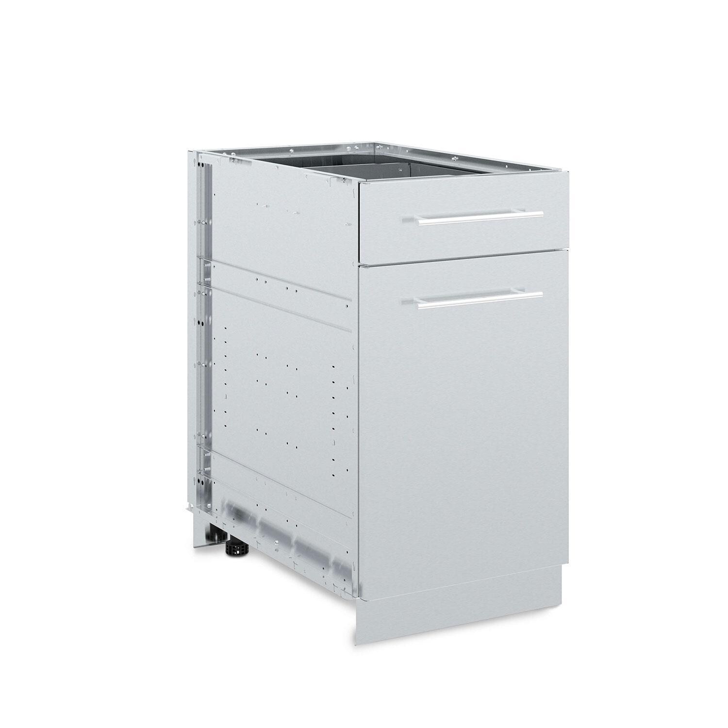 Broil King 802300 18-in Stainless Steel Single Access Door & Drawer Combo - Closed - Angled Right - White Background thumbnail