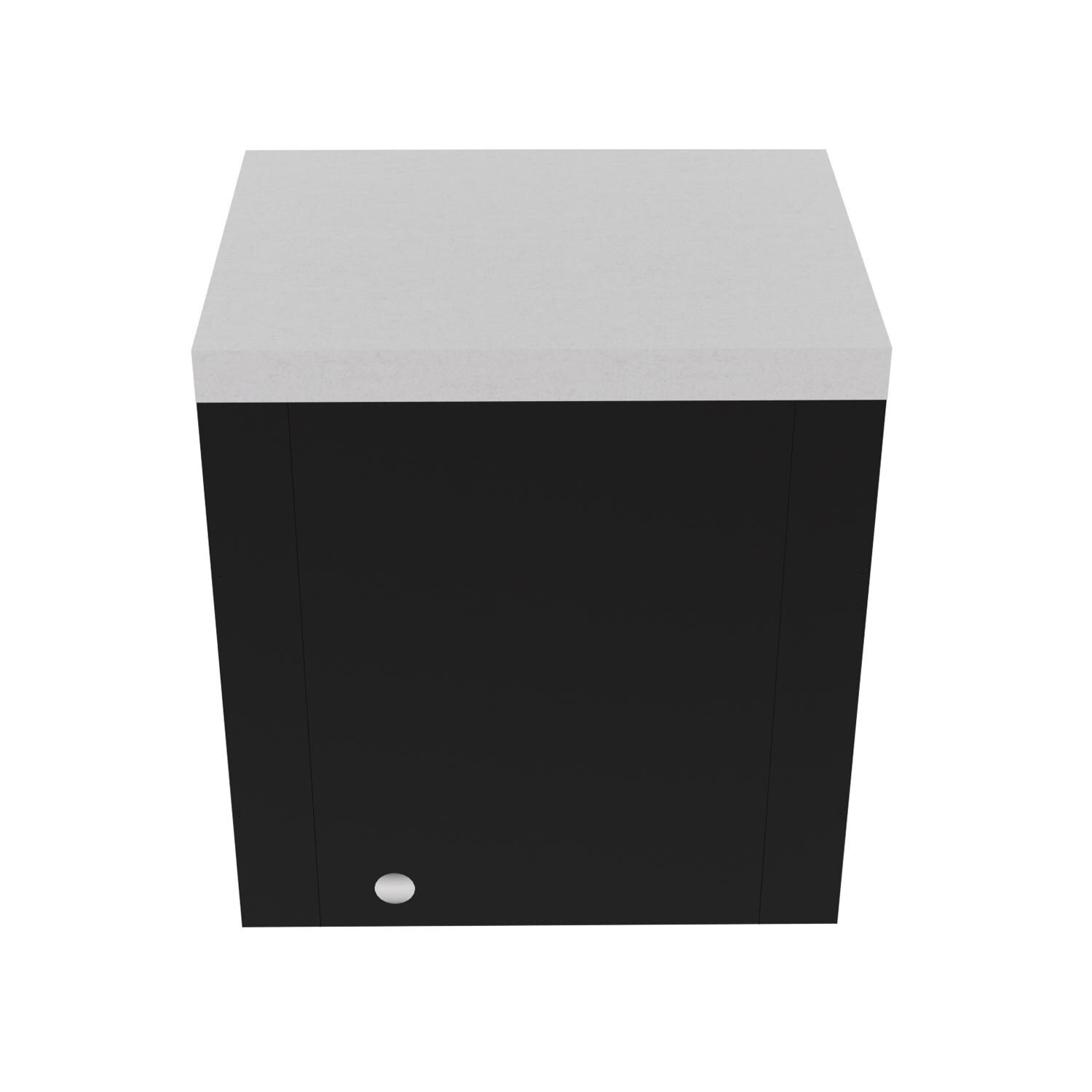 Everdure 6 1/2 Ft Outdoor Kitchen Island w/ Marine Grade Aluminum Cabinets  in Black - Beverage Cooler Module Back - White Background thumbnail