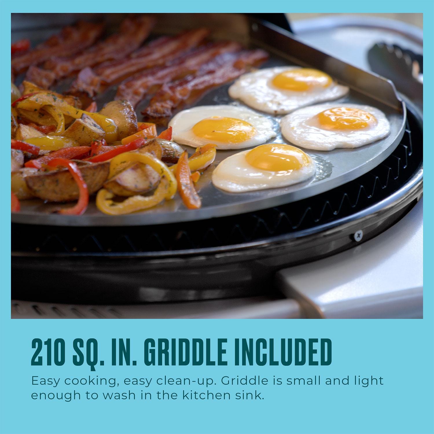 Charbroil 25302145 Bistro Pro 240 Electric + Freestanding Griddle - Black - Griddle Included - Detail thumbnail