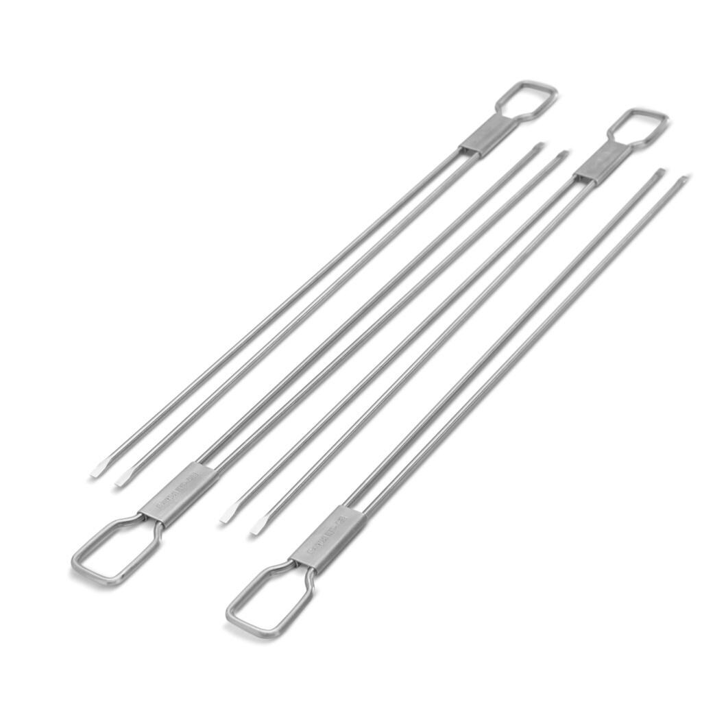 Broil King Stainless Steel Dual Prong Skewers - 4 Pack