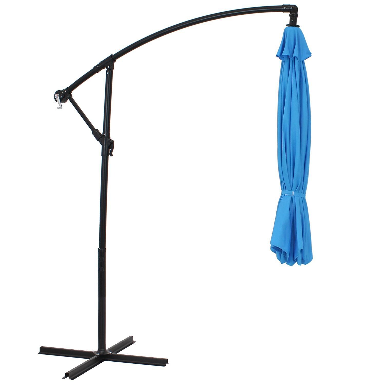 Ultimate Patio 9.5 Ft. Octagonal Patio Cantilever Umbrella W/ Crank - Azure - Cantilever Extended thumbnail