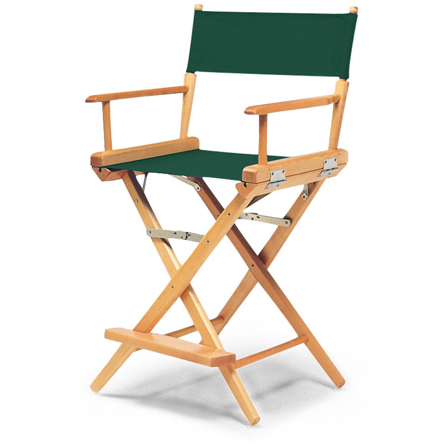 World Famous Counter Height Director Chair By Telescope Casual - Varnish/Forest Green