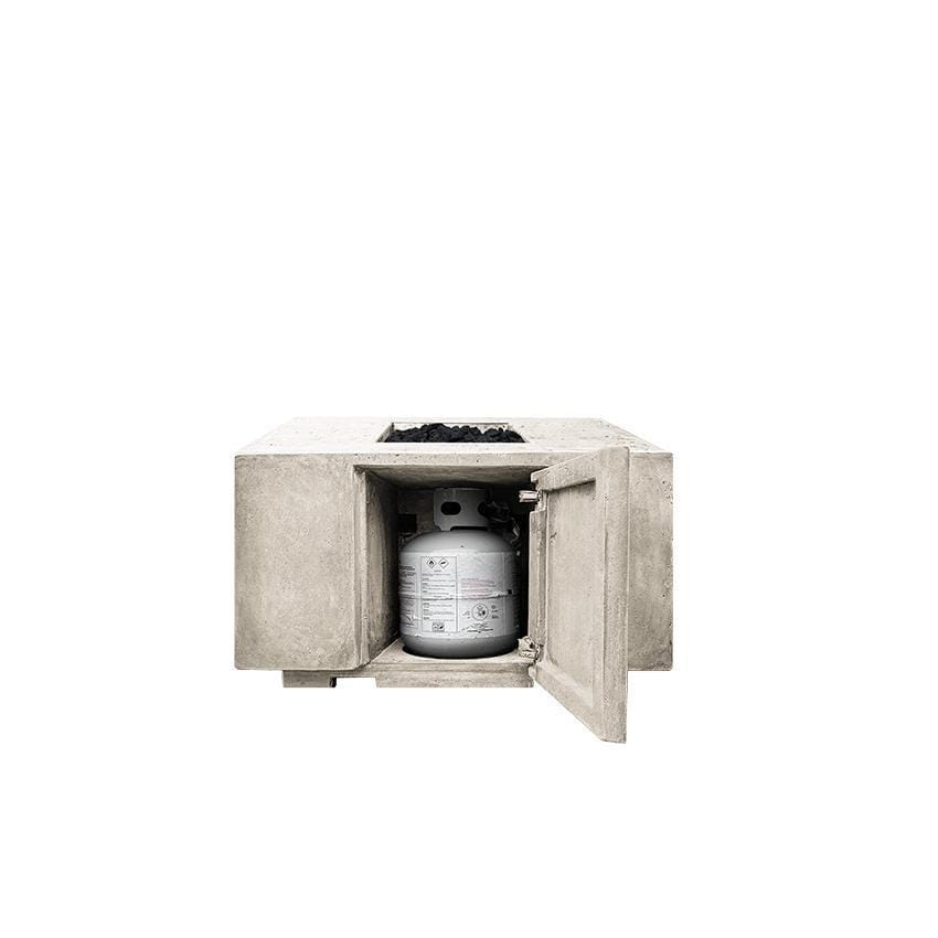 Lakeview Outdoor Designs SCPH-435-3LP Cedarlake 58 58-Inch Rectangular Propane Gas Fire Pit Table - Propane Enclosure - White Background thumbnail