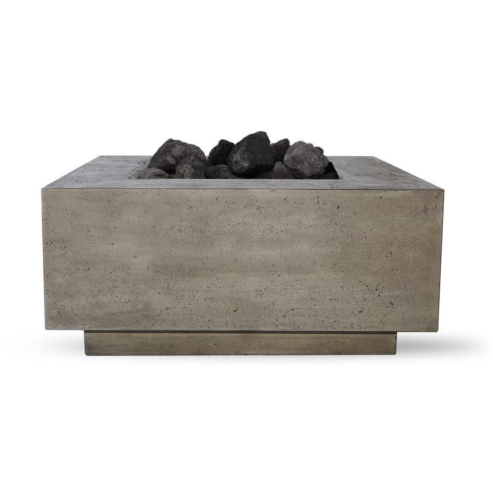 Prism Hardscapes SCPH-407-4LP Tavola 3 48-Inch Propane Square Fire Pit Table - Pewter - With Lava Rocks thumbnail