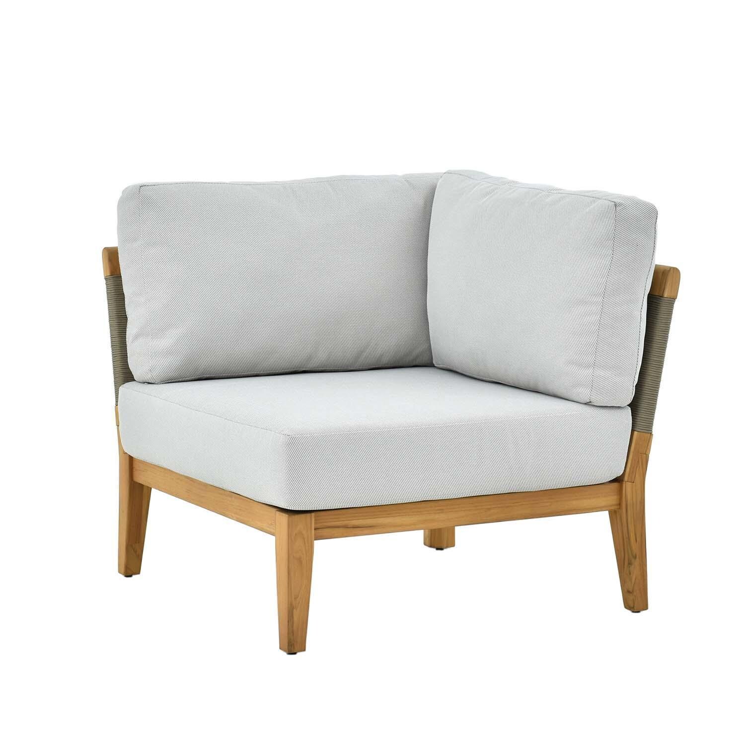 Peninsula Way 9 Pc Set Teak Seating Set By Lakeview Outdoor Designs - Corner - White Background thumbnail