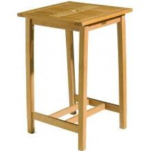 Dartmoor 27 Inch Square Natural Shorea Patio Bar Table By Oxford Garden image
