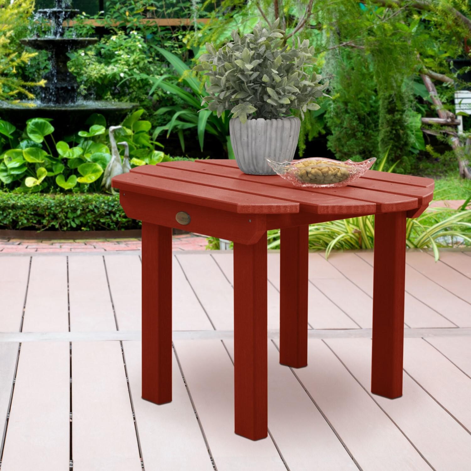 Lakeview Paradise Key Side Table - Rustic Red