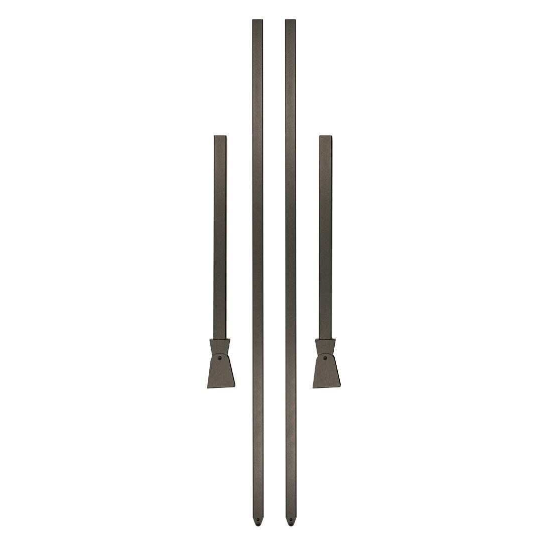 Infratech 13 1246WH Drop Pole Mount Assembly (Assembly Only - Heater Not Included) - Bronze - Included Assembly Components thumbnail