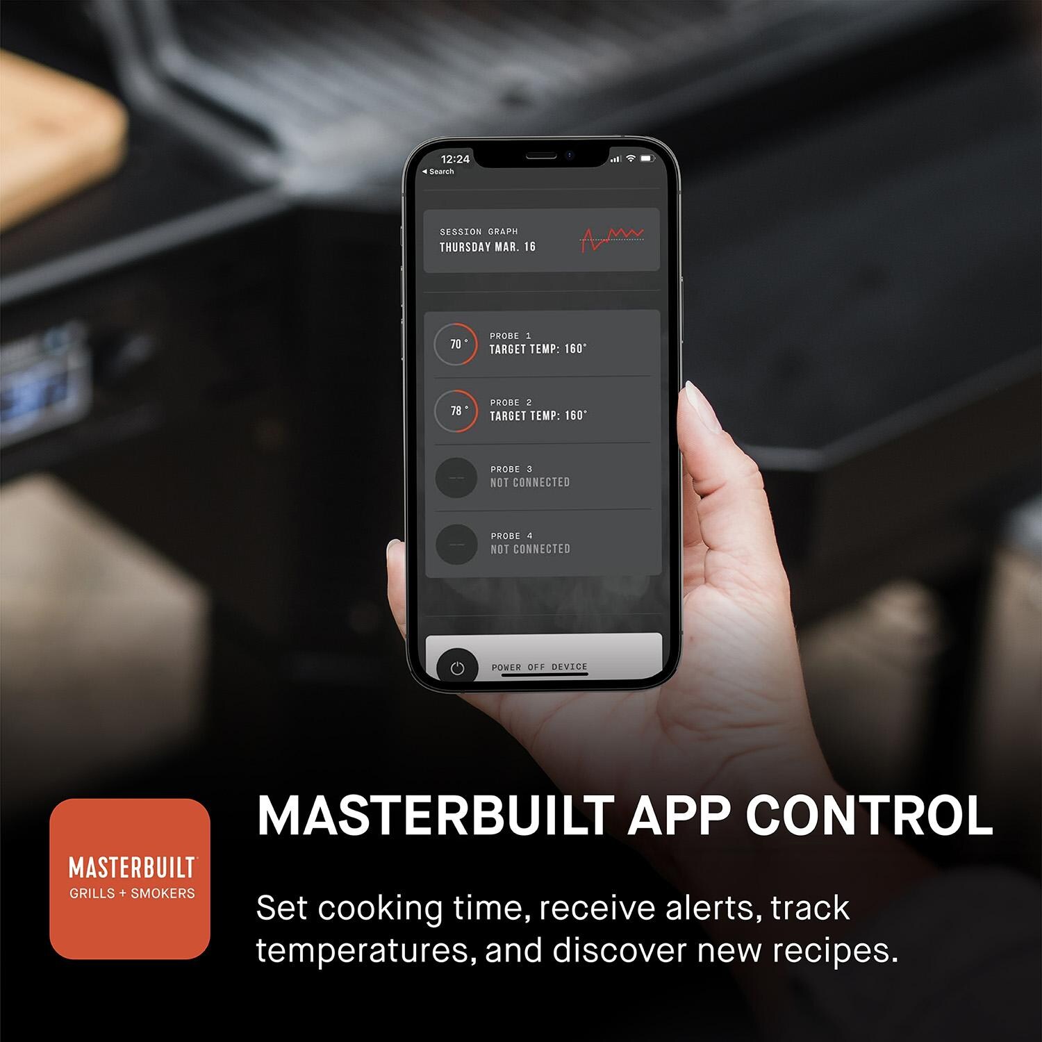 Masterbuilt MB20041023 Gravity Series 600 Digital Charcoal Grill + Smoker - App - Detail