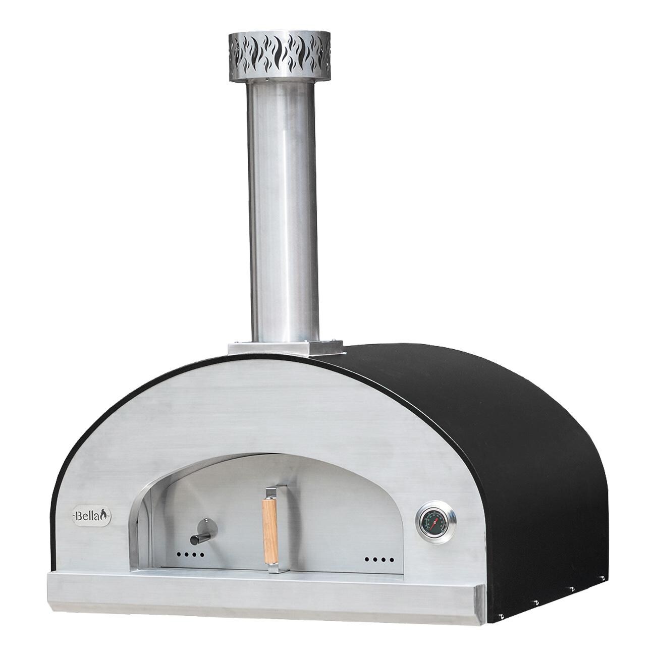 Bella Grande 36-Inch Outdoor Wood Fired Pizza Oven - Black - BEGD36B 