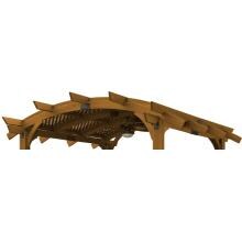 Outdoor GreatRoom Company Lattice Roof For 16 X 16 Foot Sonoma Arched Wood Pergola In Redwood Stain image