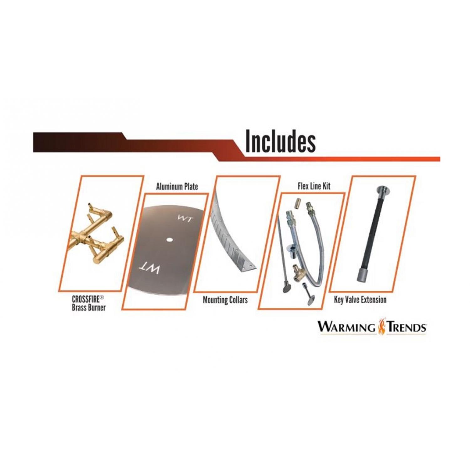 Warming Trends Universal Paver Kit for Rectangular Openings 17.5-Inch x 32-Inch to 20.5-Inch x 35-Inch - 160K BTU Natural Gas - UPK160H3217NG - Universal Kit Includes thumbnail