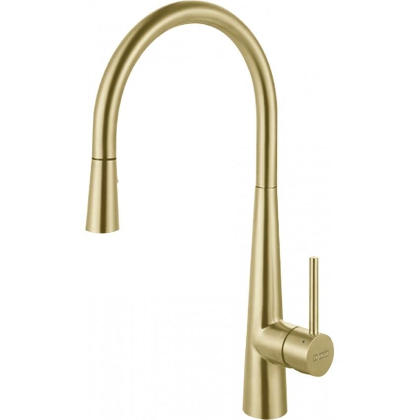Franke STL-PD-GLD Steel 17.5 Inch Single Handle Pull-Down Kitchen Faucet in Gold - White Background thumbnail