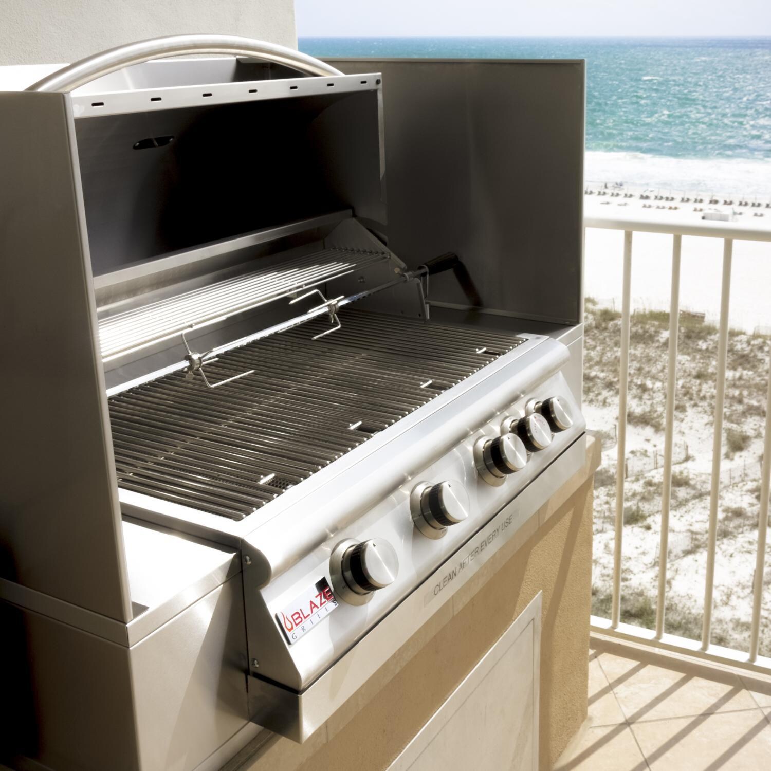 Blaze - BLZ-IJWG-32 - Insulated Jacket with Wind Guard - Angled View (Shown With Blaze 32-Inch Gas Grill - Not Included) thumbnail