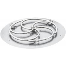 Firenado 24-Inch Flat Round Stainless Fire Pit Burner Pan with 18-Inch Natural Gas Spiral Ring Burner image