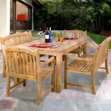 Amazonia Teak Geneve 6-Person Teak Patio Dining Set image