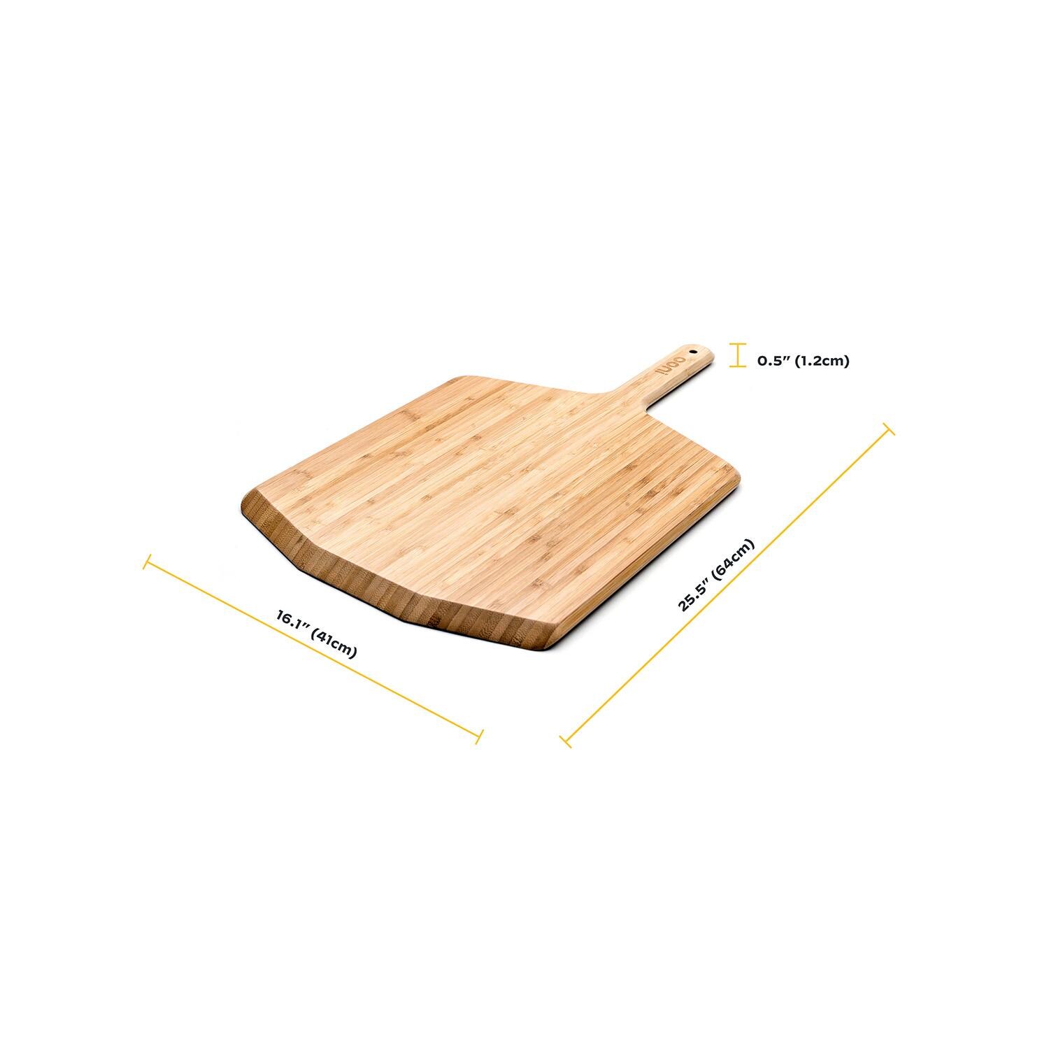 Ooni UU-P0B900 16-in Bamboo Peel & Serving Board - Dimensional thumbnail