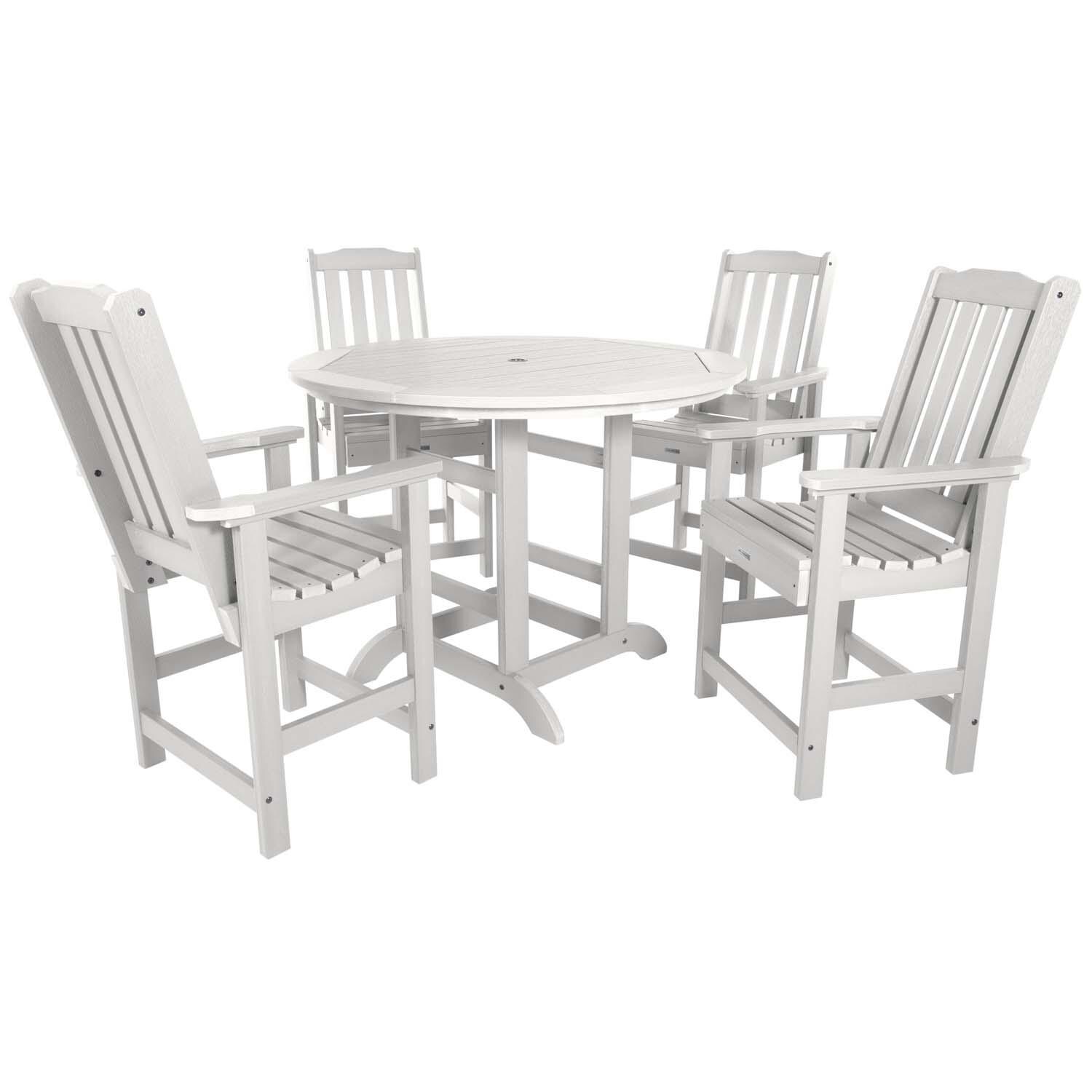 Hart Lane 5 Pc Set Recycled Plastic Counter Height Dining Set In White By Lakeview - White Background thumbnail