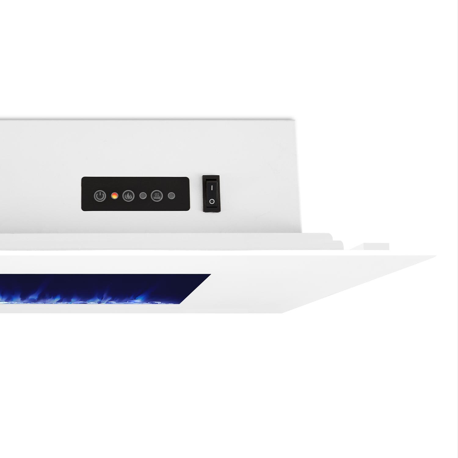 Real Flame 1330E-W DiNatale 50-Inch Wall-Mounted Electric Fireplace - White - Controls thumbnail