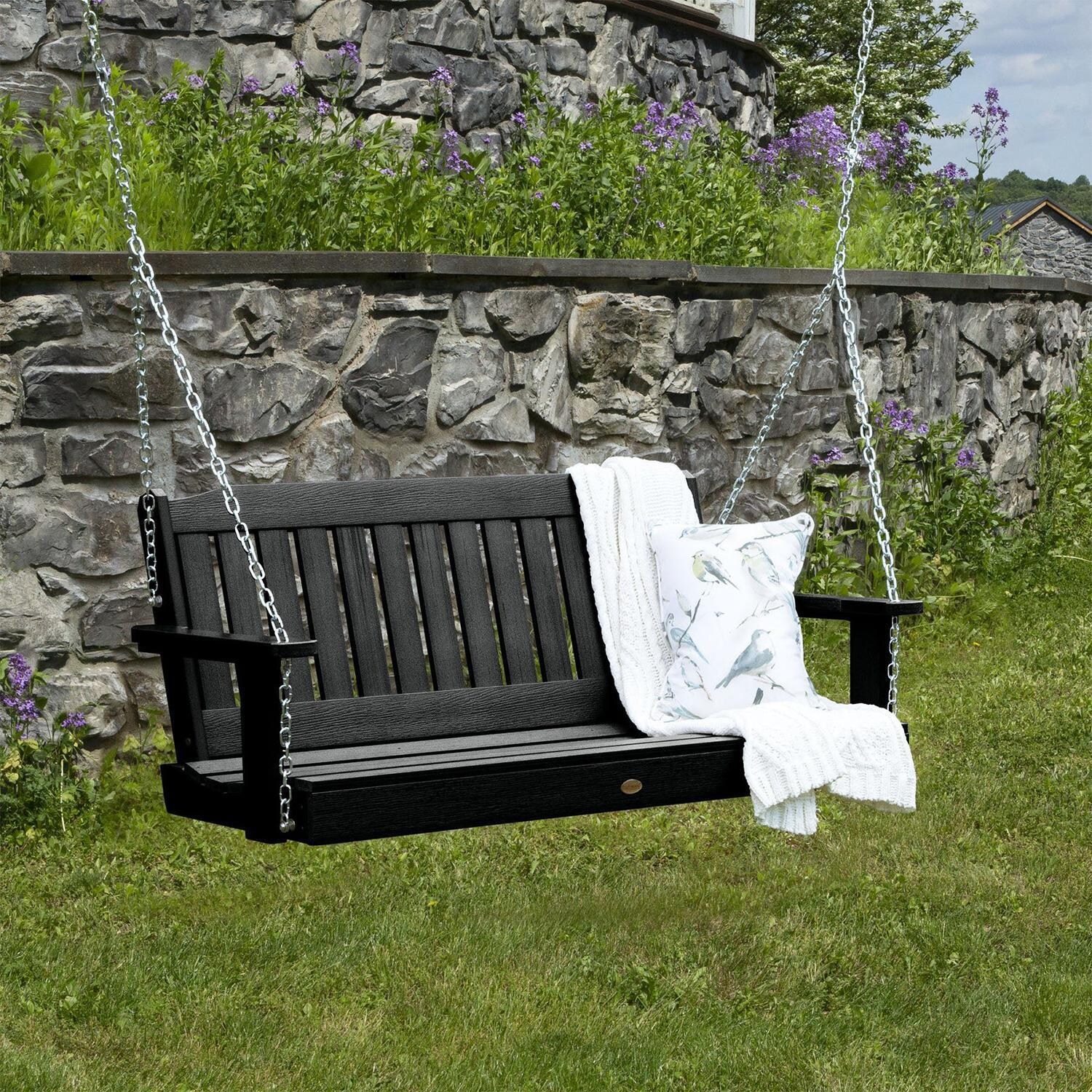 Lakeview Hart Lane Porch Swing - 4ft - Black