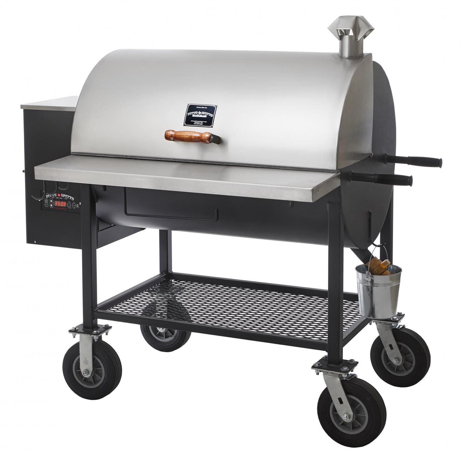 Pitts & Spitts Maverick 1250 Pellet Grill W/ 8-Inch Wheel Upgrade - P-MAV1250-WU