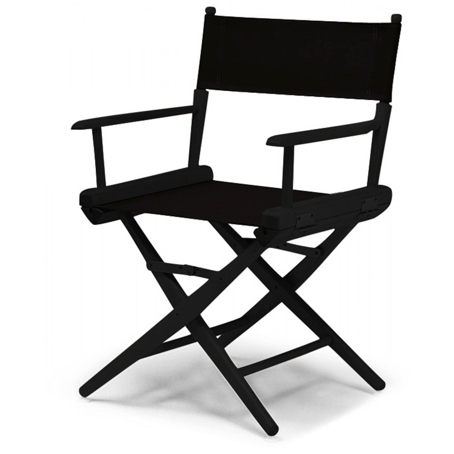 World Famous Dining Height Director Chair By Telescope Casual - Black/Black thumbnail