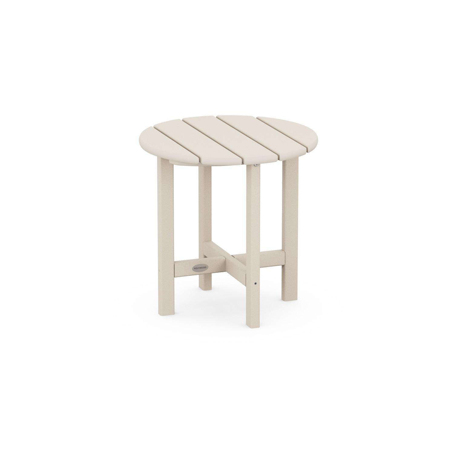 POLYWOOD PWS498-1-SA Nautical 3-Piece Adirondack Set - Round Side Table thumbnail