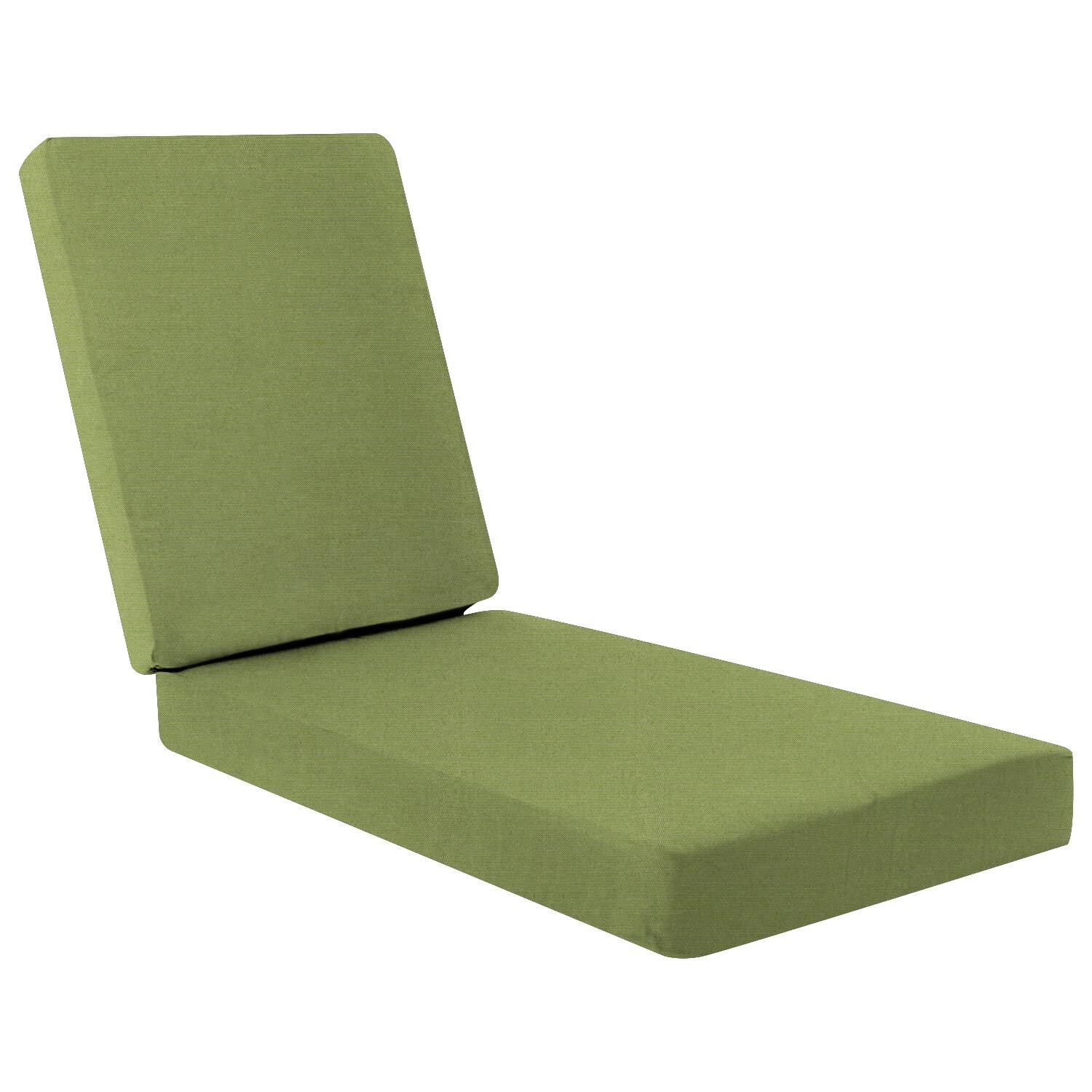 Sunbrella Spectrum Cilantro Extra Long Outdoor Replacement Chaise Lounge Cushion W/ Knife Edge By BBQGuys Signature