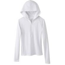 Bella Ladies Cotton/Spandex 1/2-Zip Hoodie Small - White image