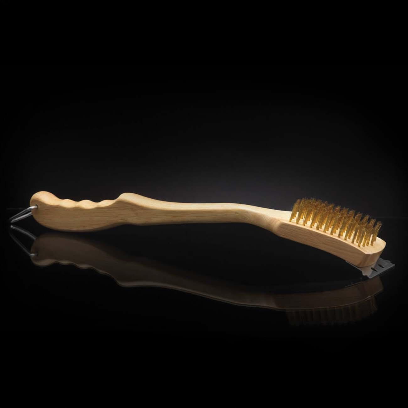 Napoleon  62028 Grill Brush with Brass Bristles - Side View - White Background thumbnail