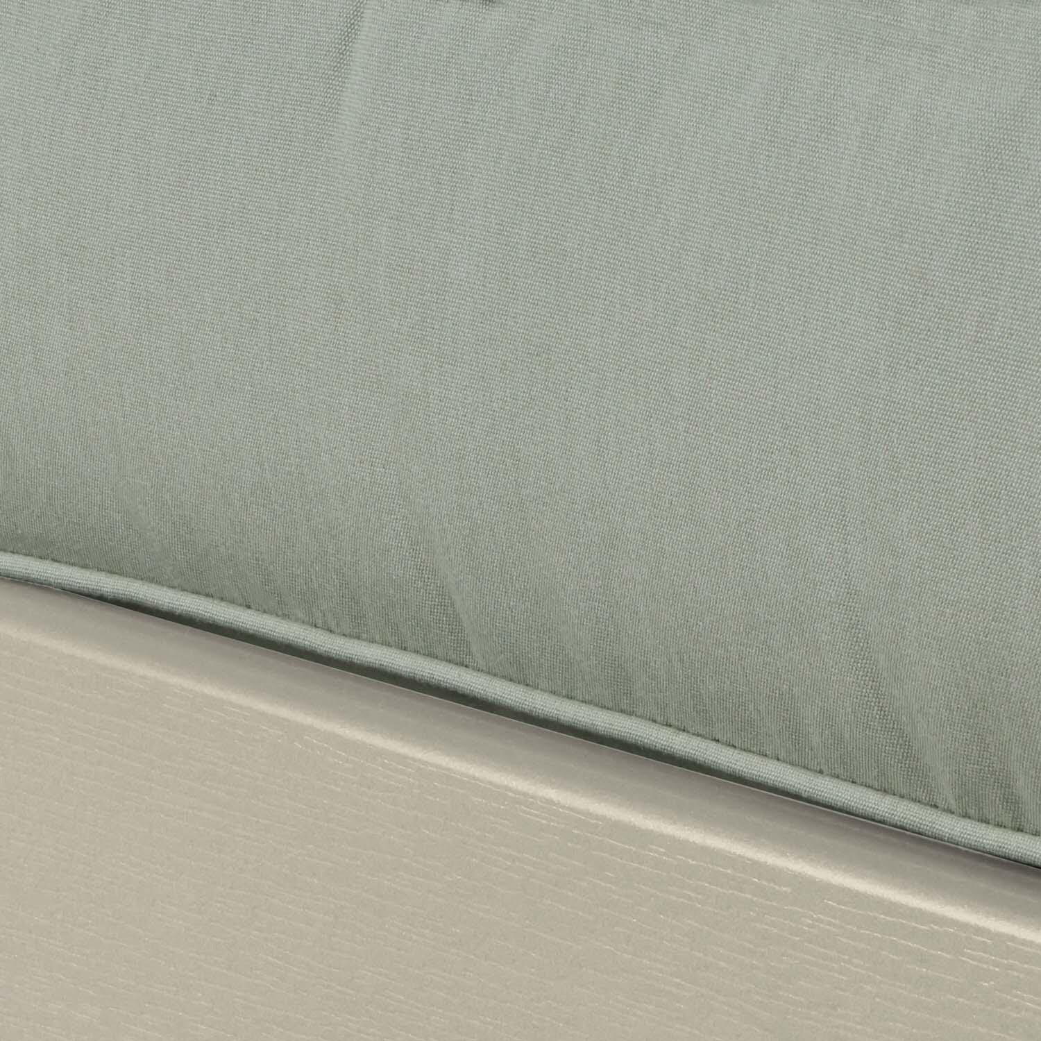 Blushing Bay Recycled Plastic Ottoman in Canvas Seasalt/Whitewash by Lakeview Outdoor Designs - Cushion - Detail thumbnail