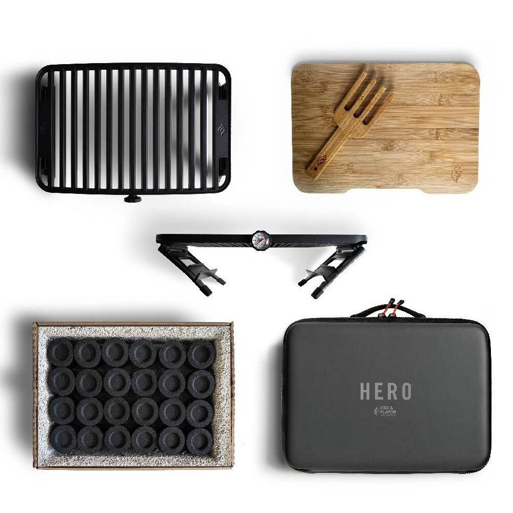 Fire & Flavor FFG3 HERO Charcoal Grill System - Included Items thumbnail