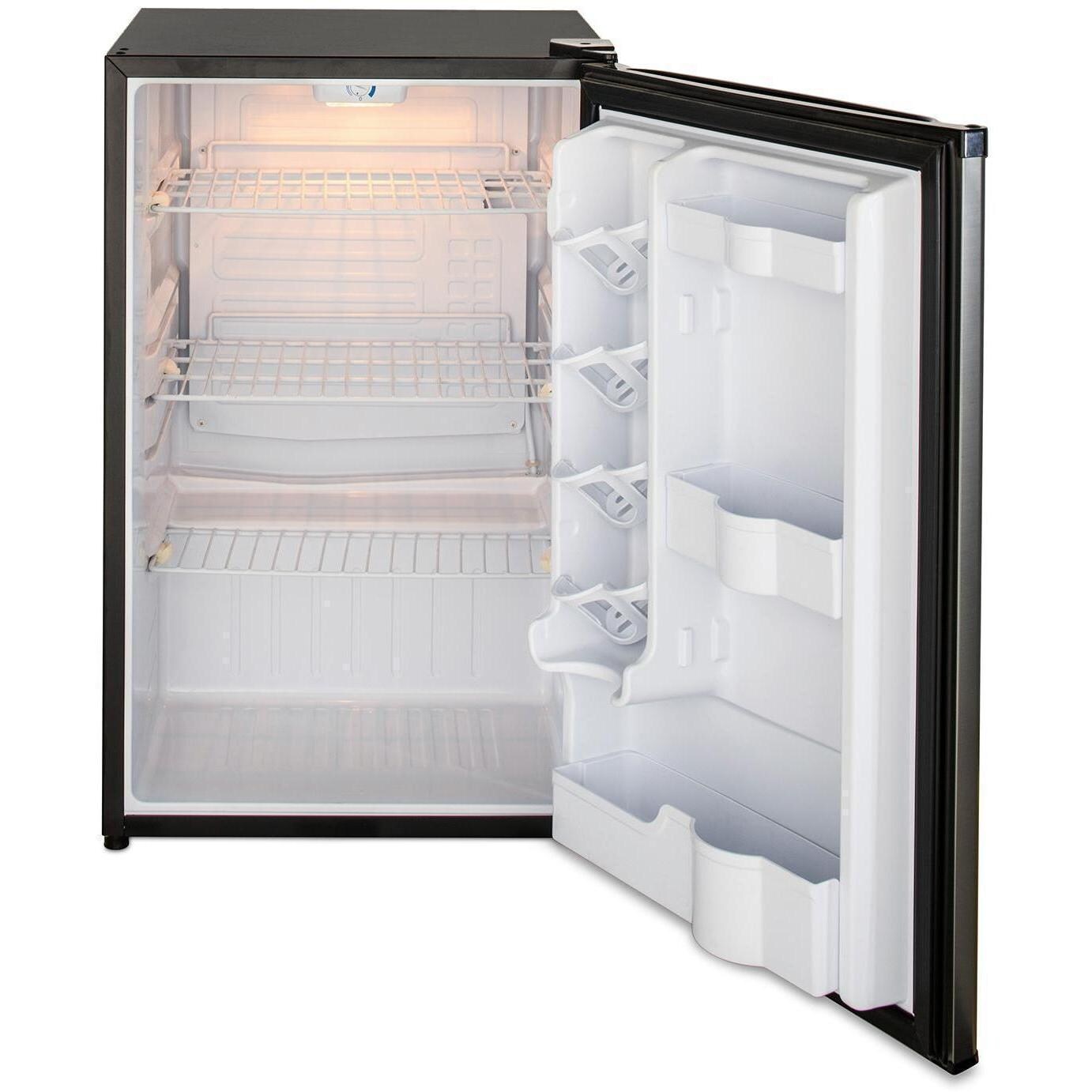 Blaze BLZ-SSRF126 20-Inch 4.4 Cu. Ft. Compact Refrigerator W/ Recessed Handle - Door Open with Light On - White Background thumbnail