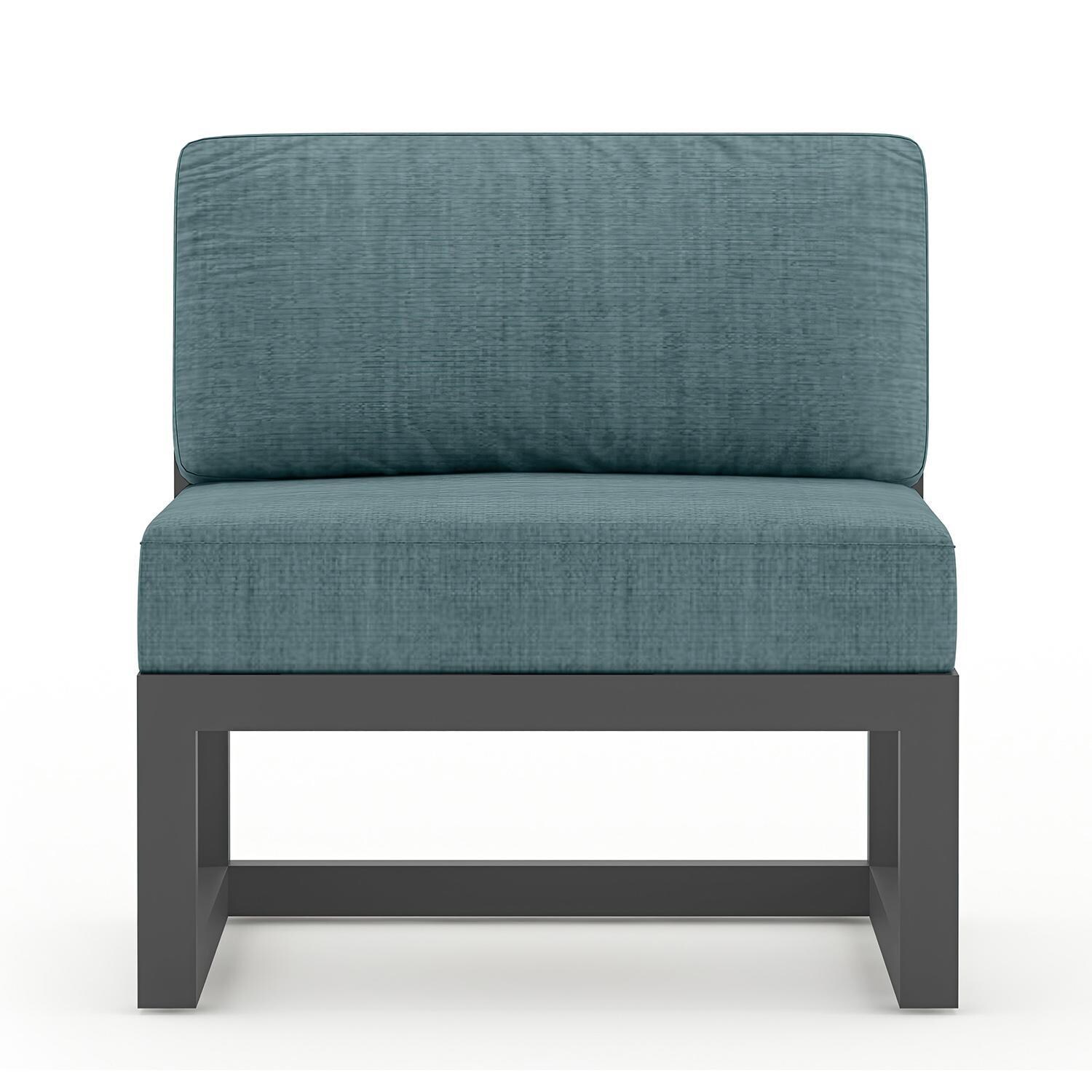 Misty Cove Middle Club Chair in Slate w/Cast Lagoon Cushions by Lakeview - White Background thumbnail