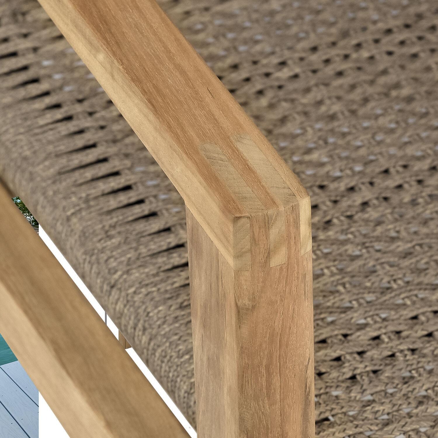 Admiral Rope Dining Chair in Brown Sand by Royal Teak Collection - Teak Material - Detail thumbnail