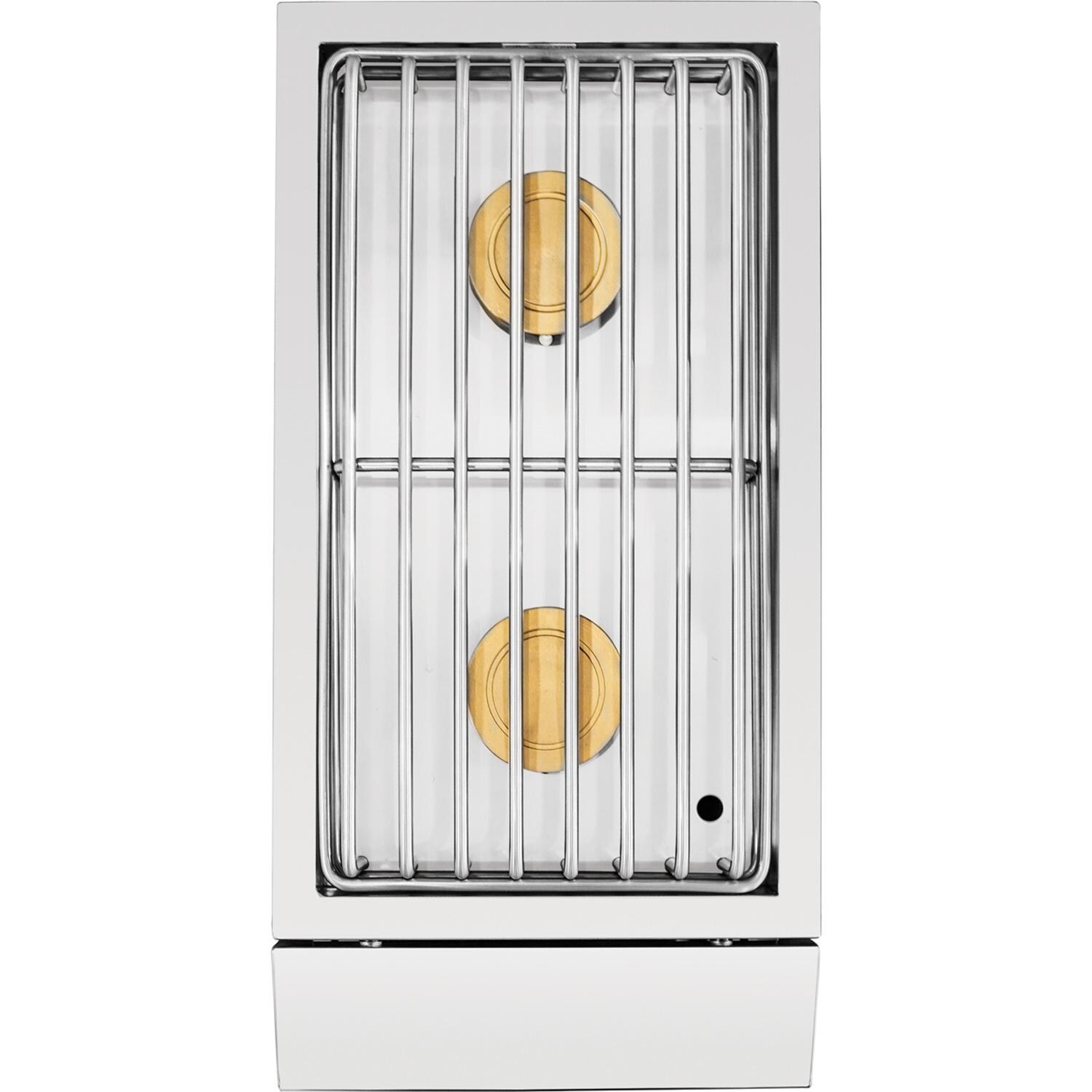 American Made Grills Estate Double Side Burner ESTSB2-NG - Natural Gas - Top Lid Off - White Background thumbnail