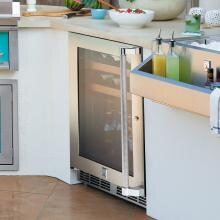 Hestan 24-Inch 5.0 Cu. Ft. Left Hinge Outdoor Rated Dual Zone Glass Door Refrigerator With Wine Storage - GRWGL24 image